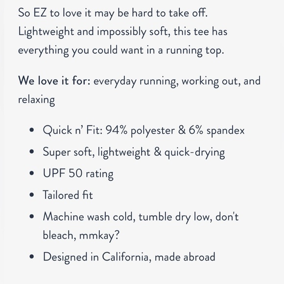 💫Rabbit EZ Tee Short Sleeve, XS, Color: Dusty Pink Worn ONCE! Pristine condition - Picture 12 of 12